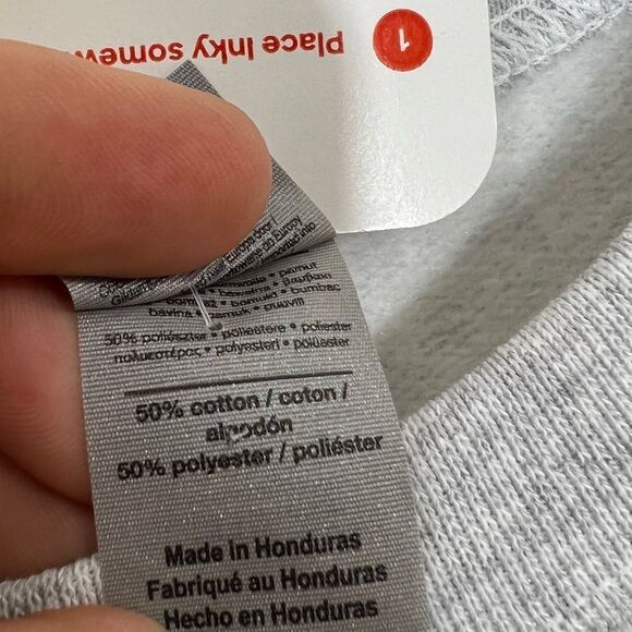 Alpha Chi Sorority Custom Sweatshirt Grey Checkered Spell Out Size M - Picture 10 of 12